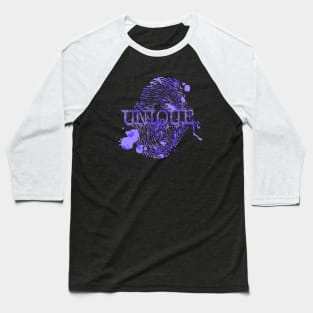 Unique PURPLE Thumbprint Baseball T-Shirt